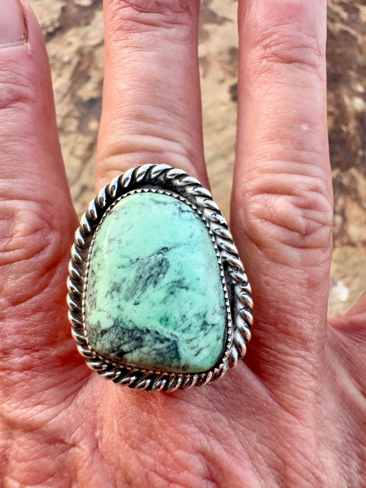 Broken Arrow Variscite Ring
