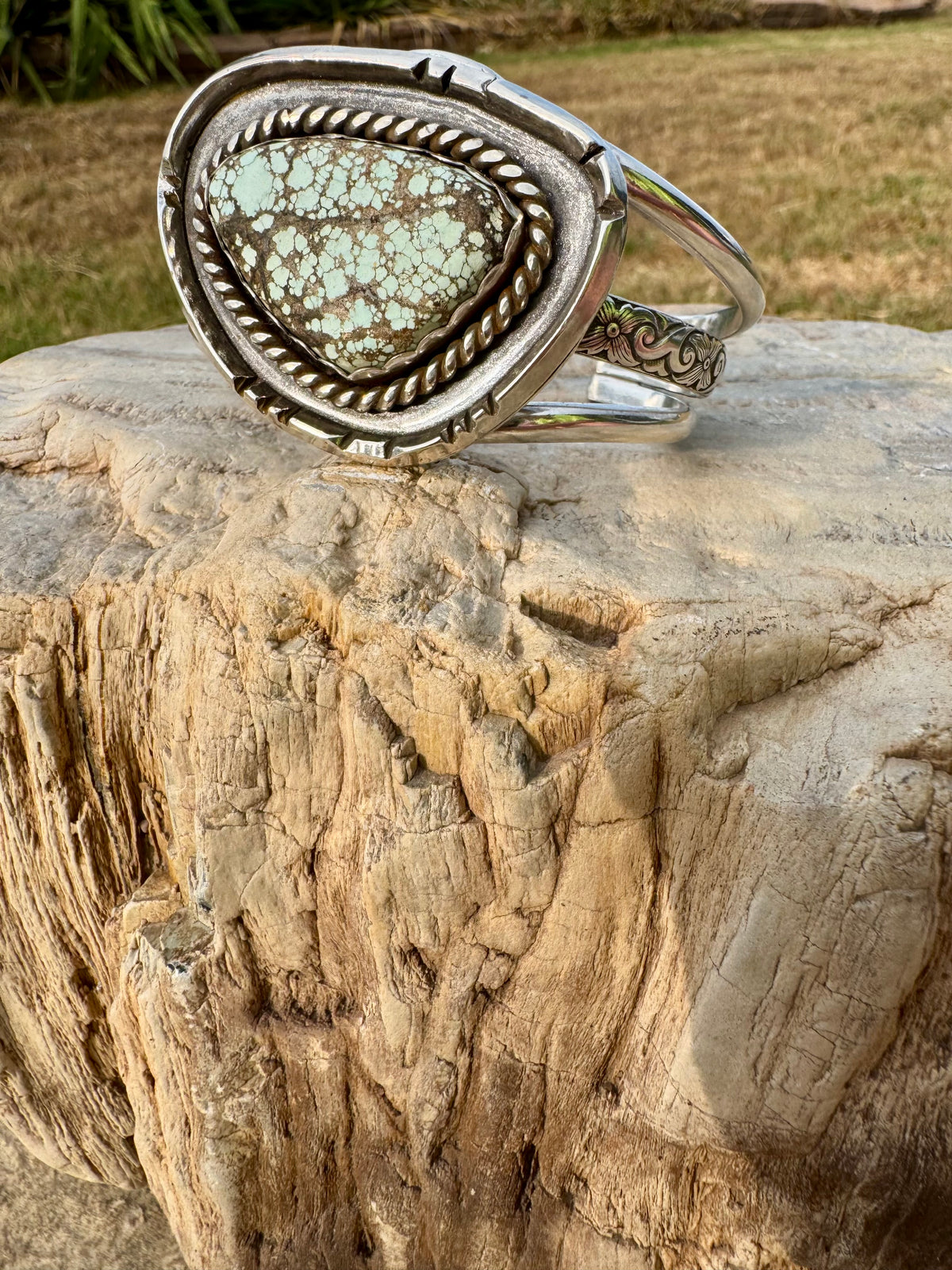 Natural Blue Moon turquoise cuff