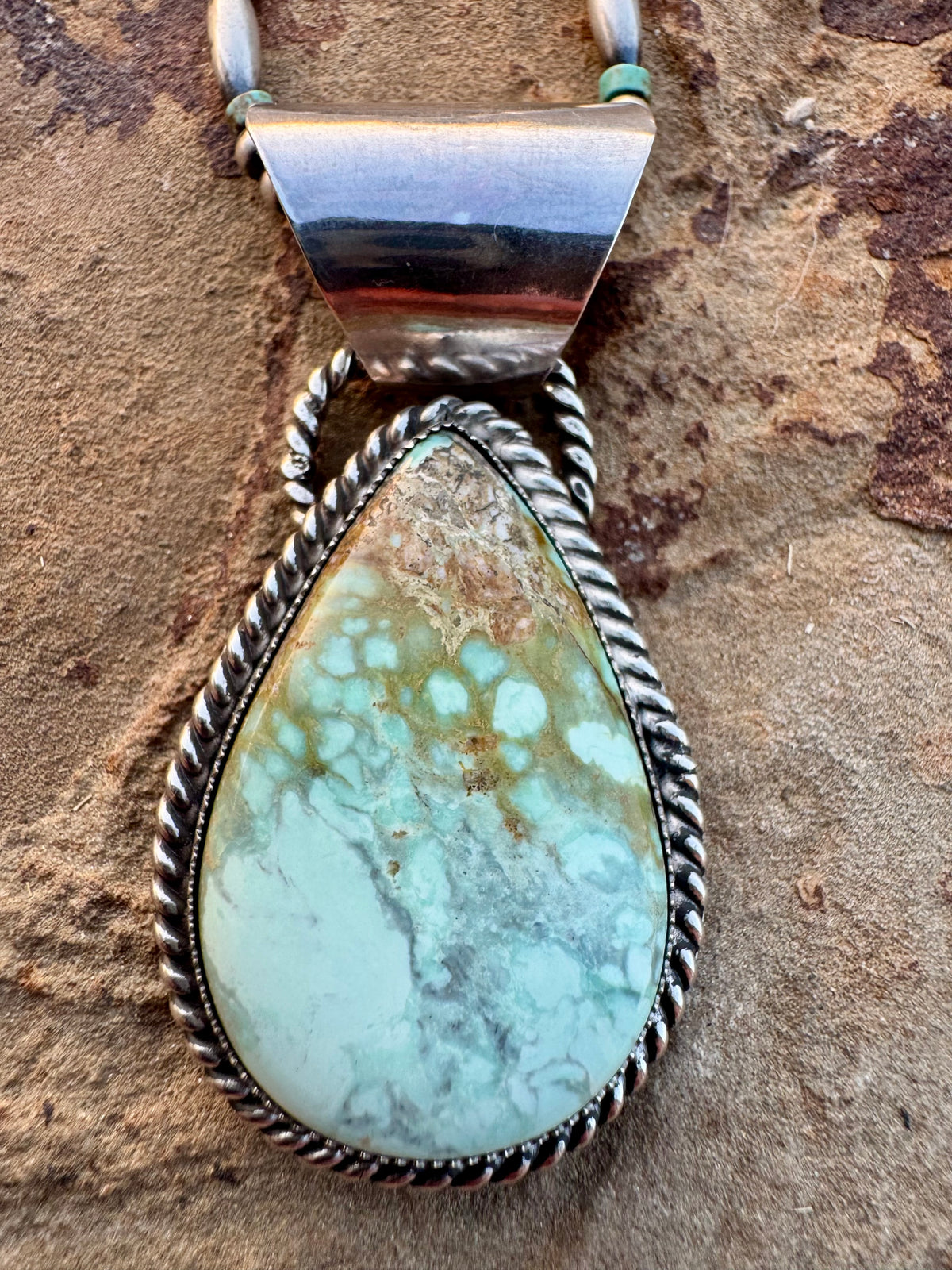 Broken Arrow Variscite Pendant