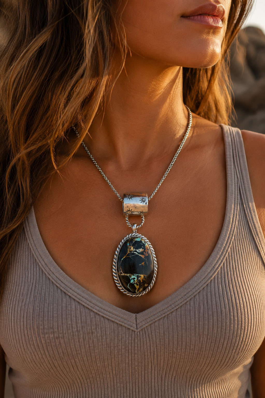 Blackjack Turquoise Pendant