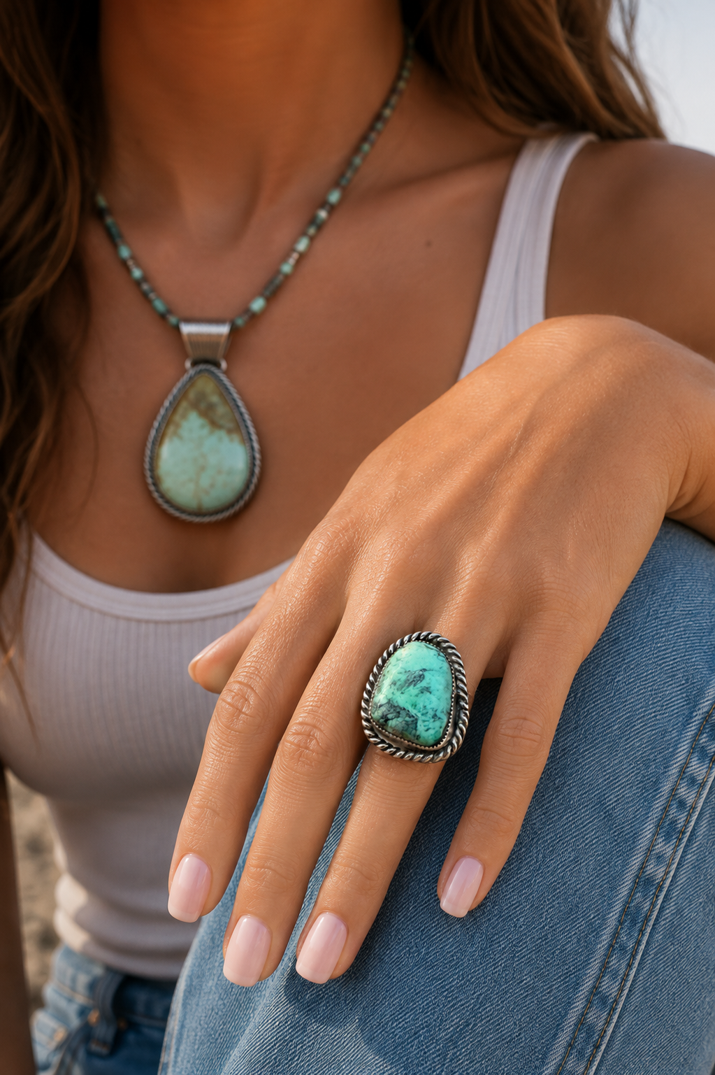 Broken Arrow Variscite Ring