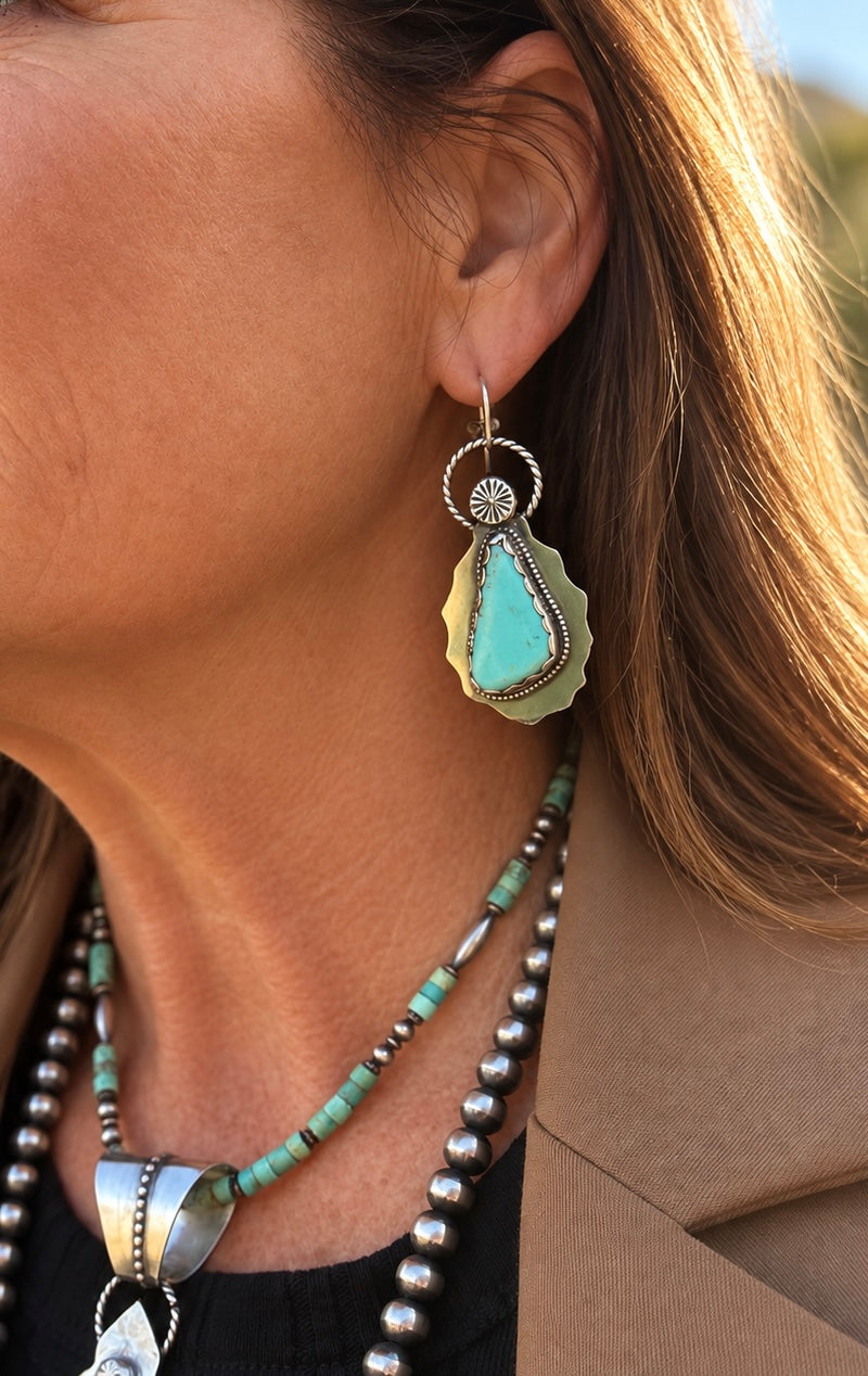 Glacier Blue turquoise earrings