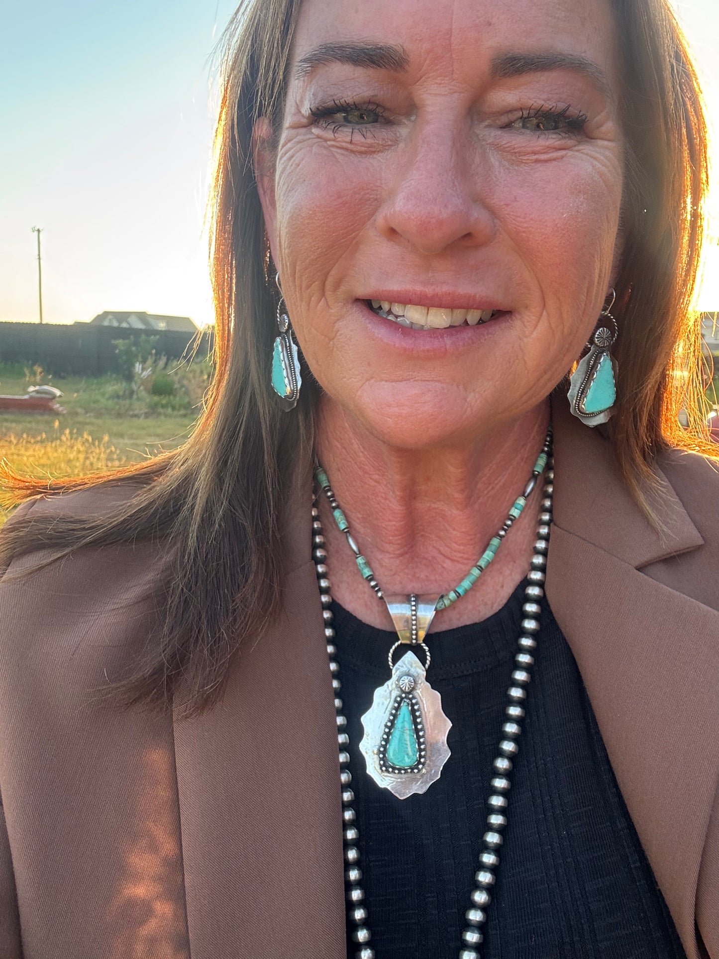 Glacier Blue turquoise earrings