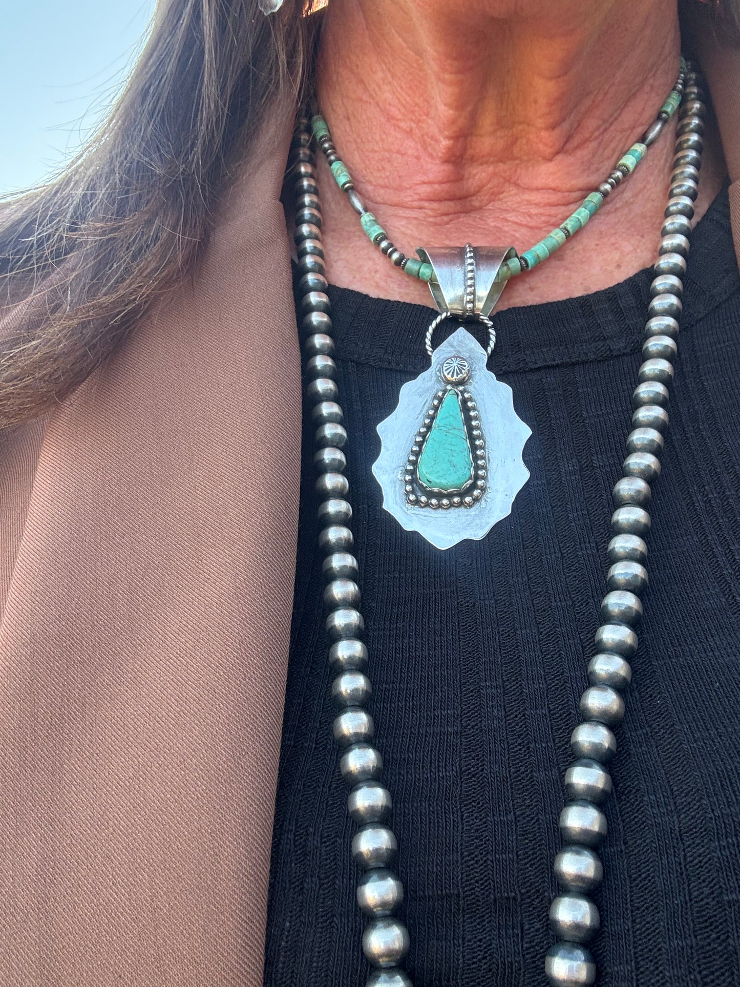 Glacier Blue turquoise pendant 