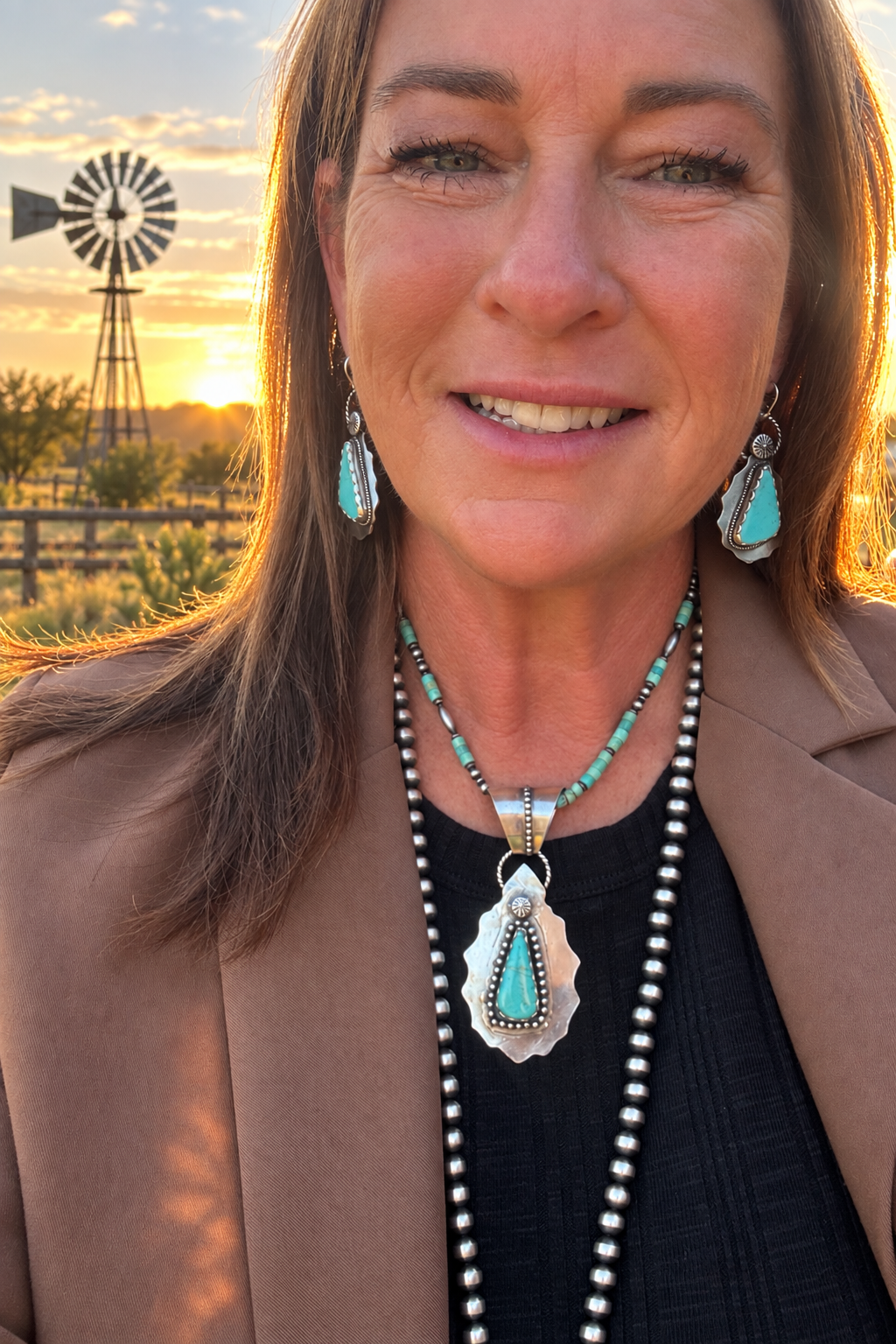 Glacier Blue turquoise pendant 